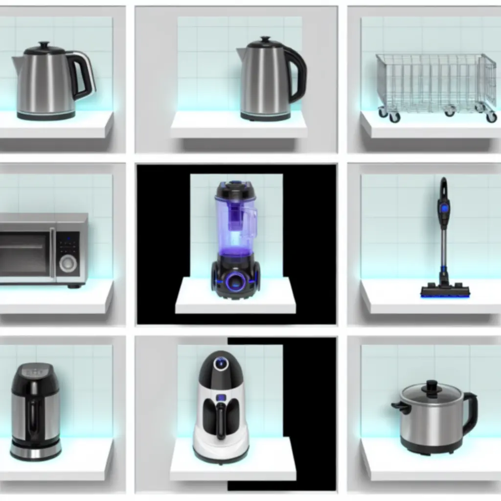 Siatka bestsellerowych urządzeń AGD w nowoczesnym wnętrzu