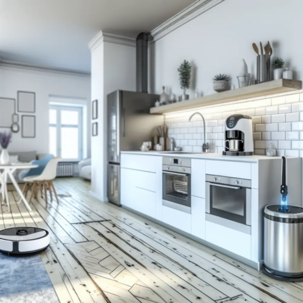 Popularne urządzenia AGD ustawione we współczesnym polskim salonie